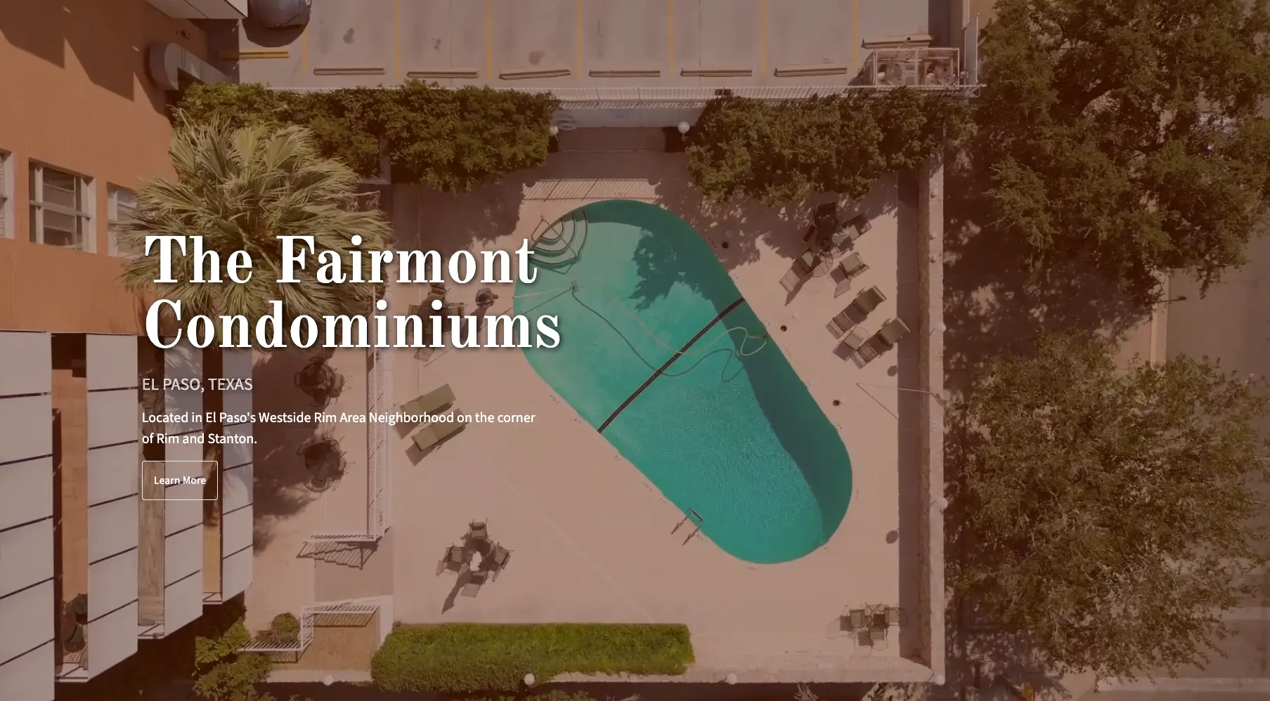 Screenshot of the Fairmont Condominium website Screenshot of the Fairmont Condominium website
